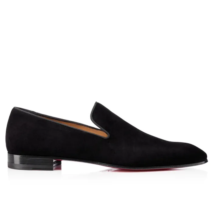Men Dandelion Loafers 8211 Veau Velours 8211 Black Christian Louboutin Loafers and Moccasins