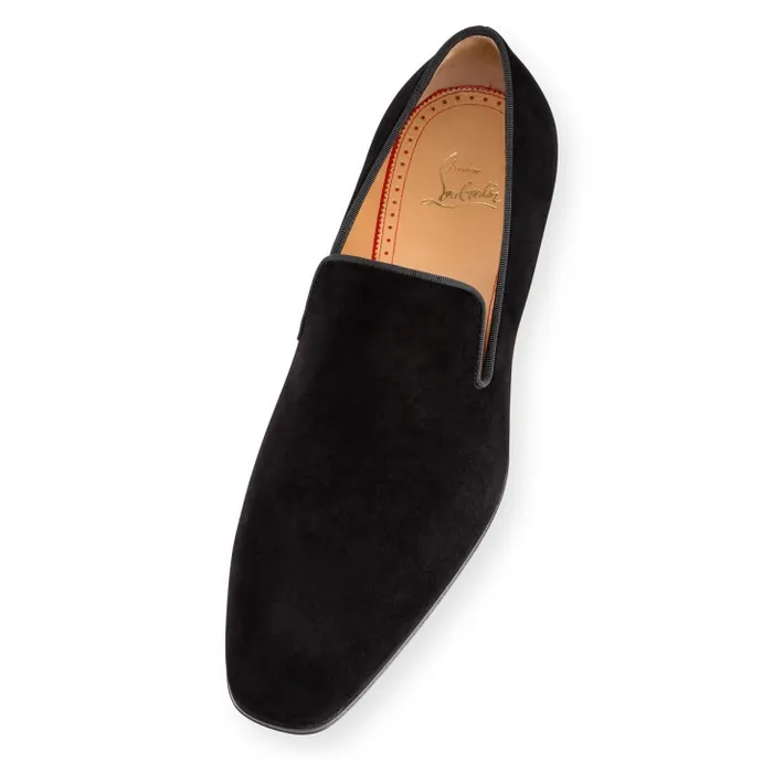 Men Dandelion Loafers 8211 Veau Velours 8211 Black Christian Louboutin Loafers and Moccasins