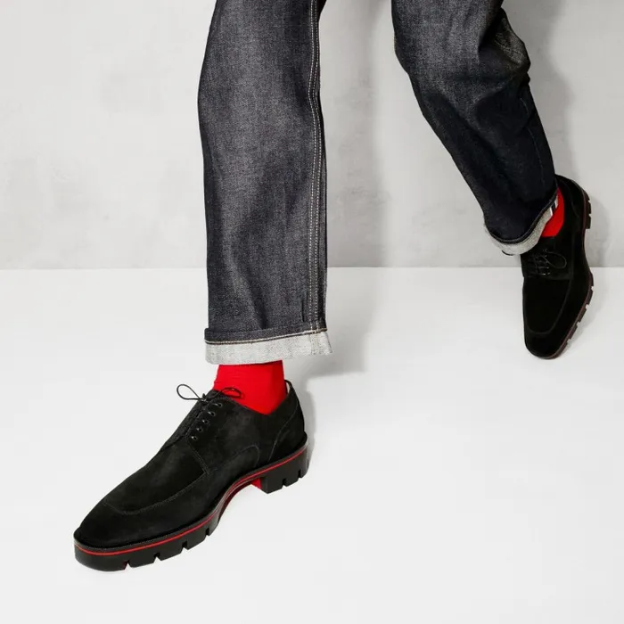 Men Davisol Derbies 8211 Leather 8211 Black Christian Louboutin Buckles and Laceups