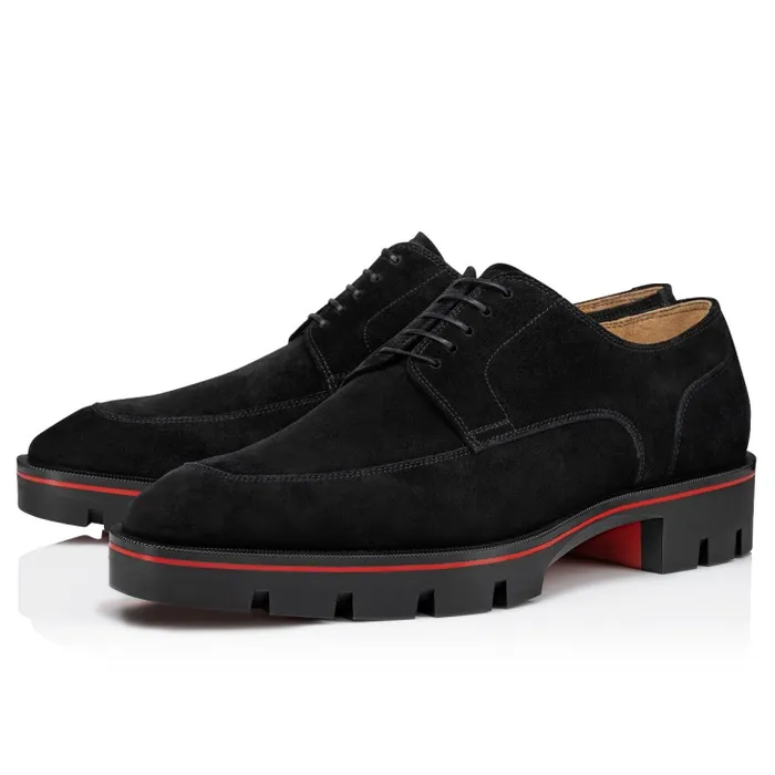 Men Davisol Derbies 8211 Leather 8211 Black Christian Louboutin Buckles and Laceups