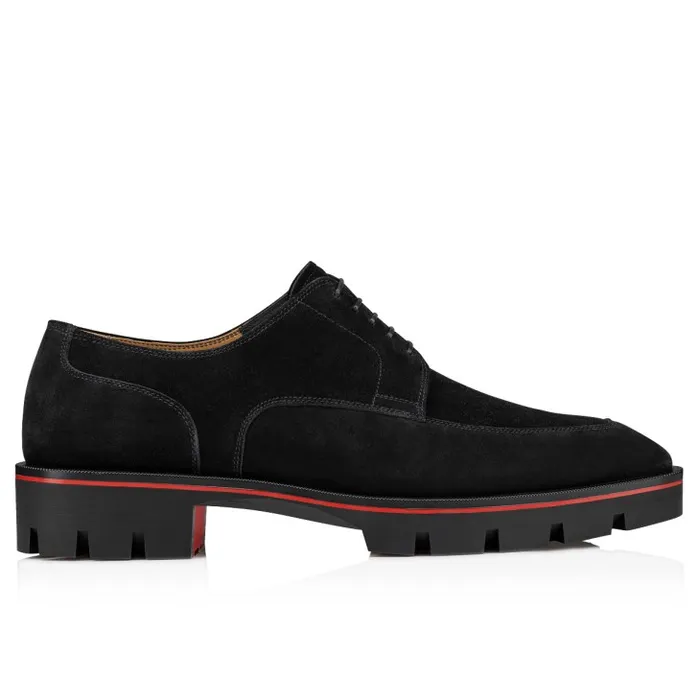 Men Davisol Derbies 8211 Leather 8211 Black Christian Louboutin Buckles and Laceups