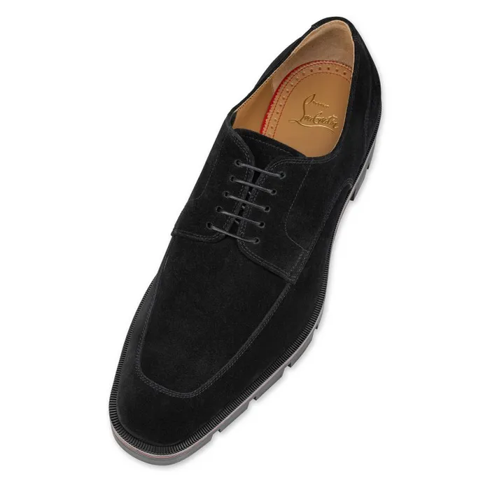 Men Davisol Derbies 8211 Leather 8211 Black Christian Louboutin Buckles and Laceups