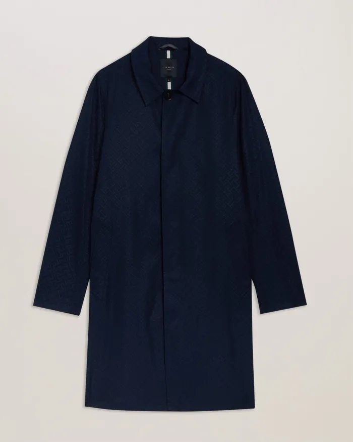 Men DOVDALE 8211 T Print Mid Length Mac Navy Ted Baker Coats and Jackets