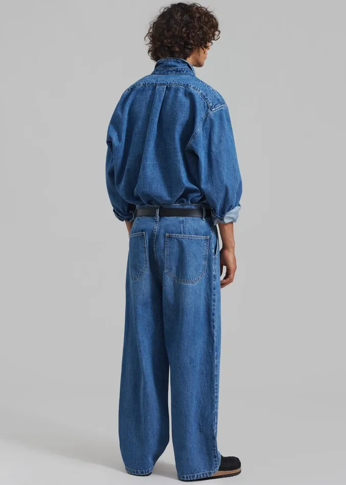 Men Drew Denim Pants 8211 Medium Wash The Frankie Shop Bottoms