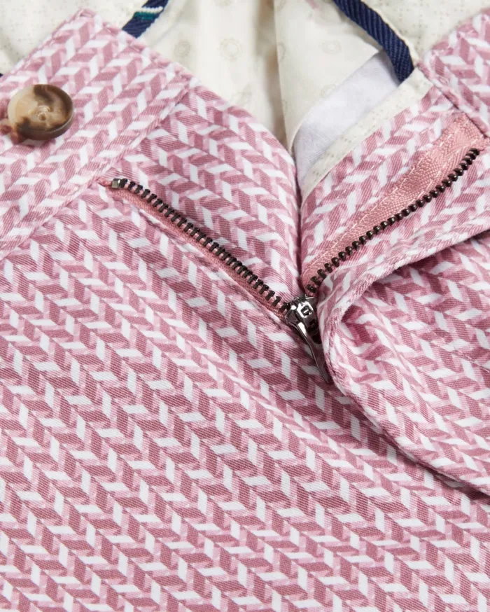 Men DULWICK 8211 Geometric Print Chino Shorts Medium Pink Ted Baker Shorts