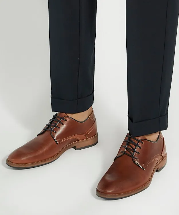 Men Dune London Brown Shoes Wide Fit LaceUp Gibson Brown