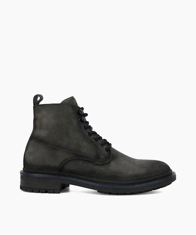 Men Dune London Casual Boots Chunky Lace Up Casual Boots Grey