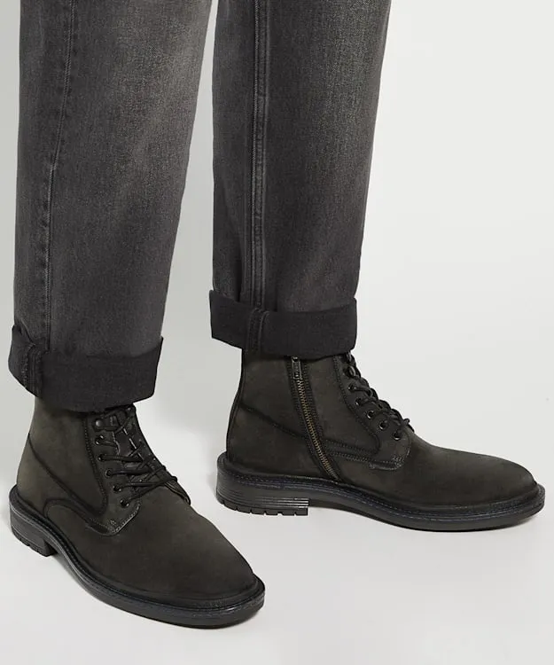 Men Dune London Casual Boots Chunky Lace Up Casual Boots Grey
