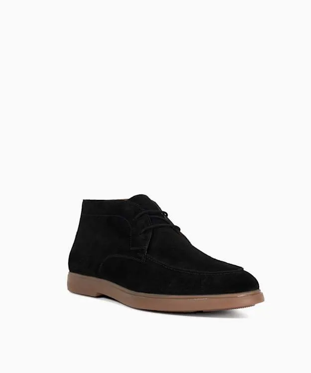 Men Dune London Casual Boots Suede Lace Up Ankle Boots Black