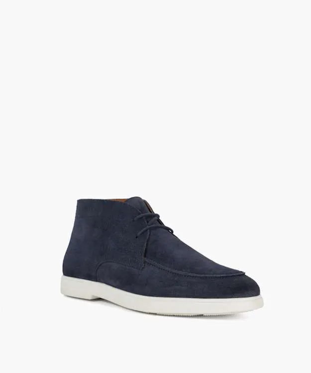 Men Dune London Casual Boots Suede Lace Up Ankle Boots Blue