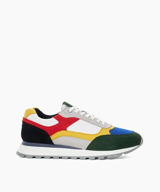 Men Dune London Trainers Colour Block Runners Multi