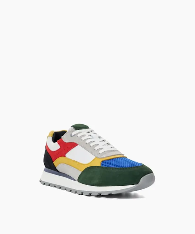 Men Dune London Trainers Colour Block Runners Multi