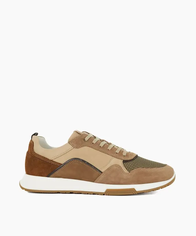 Men Dune London Trainers Contrast Lace Up Trainers Neutral