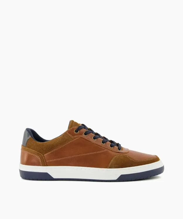 Men Dune London Trainers Lace Up Trainers Brown