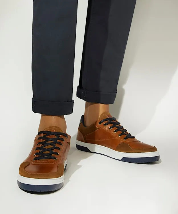 Men Dune London Trainers Lace Up Trainers Brown