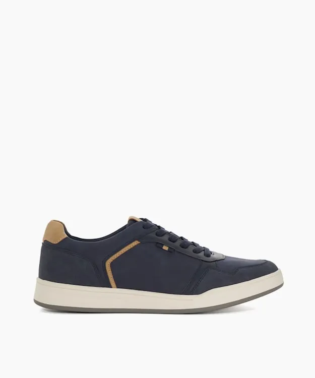 Men Dune London Trainers Stitch Detail Lace Up Trainers Blue
