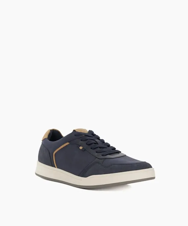 Men Dune London Trainers Stitch Detail Lace Up Trainers Blue