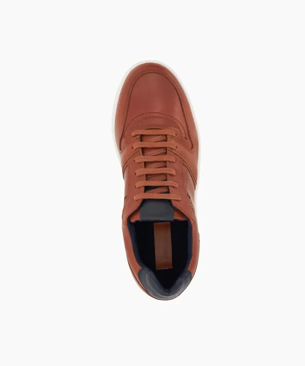 Men Dune London Trainers Sustainable Leather LaceUp Trainers Brown
