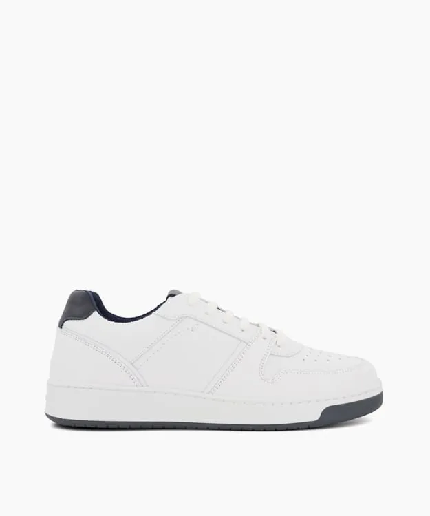 Men Dune London Trainers Sustainable Leather LaceUp Trainers White Leather