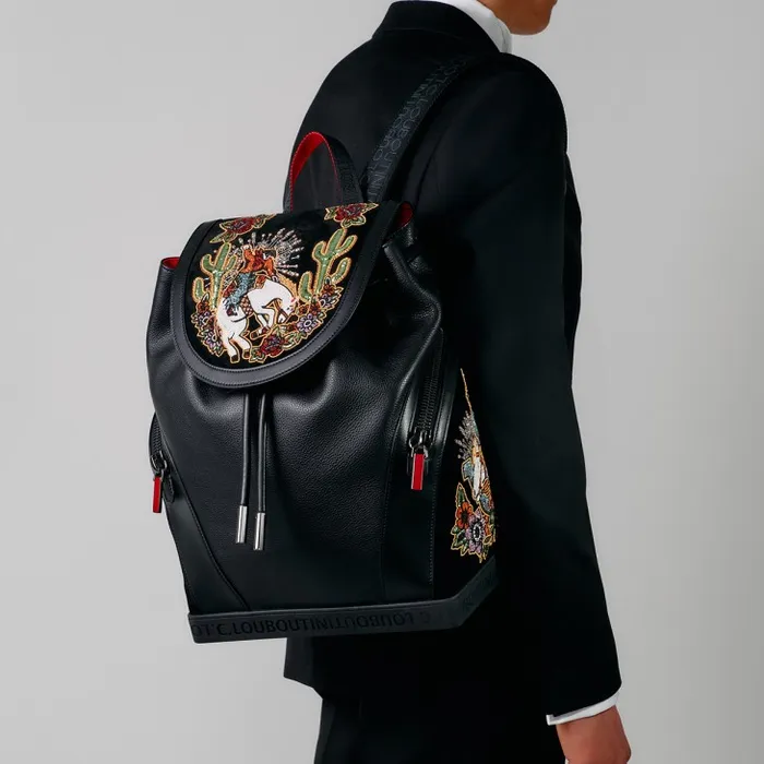 Men Explorafunk Backpack 8211 Calf Leather Giddy Embroidered 8211 Black Christian Louboutin Crossbody Bags Men Explorafunk Backpack 8211 Calf Leather Giddy Embroidered 8211 Black Christian Louboutin Crossbody Bags