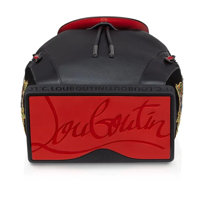 Men Explorafunk Backpack 8211 Calf Leather Giddy Embroidered 8211 Black Christian Louboutin Crossbody Bags