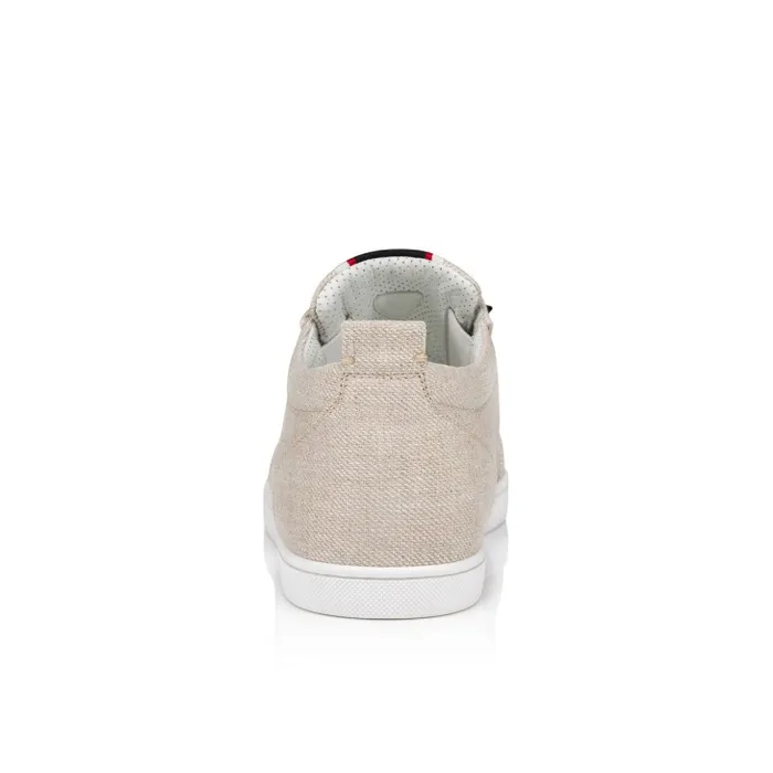 Men FAV Fique A Vontade Slipon Sneakers 8211 Country Linen 8211 Albatre Christian Louboutin Sneakers