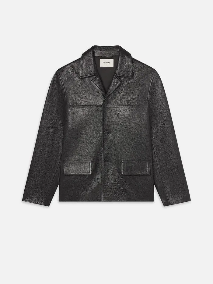 Men FRAME Leather and Suede Leather Jacket