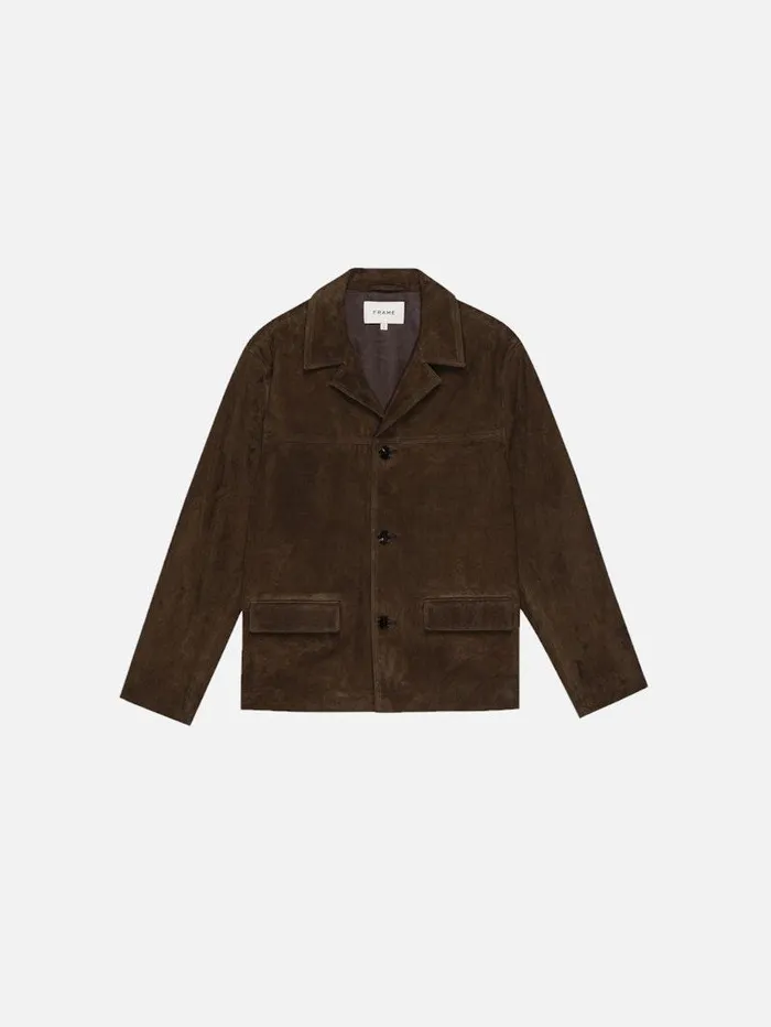 Men FRAME Leather and Suede Suede Jacket