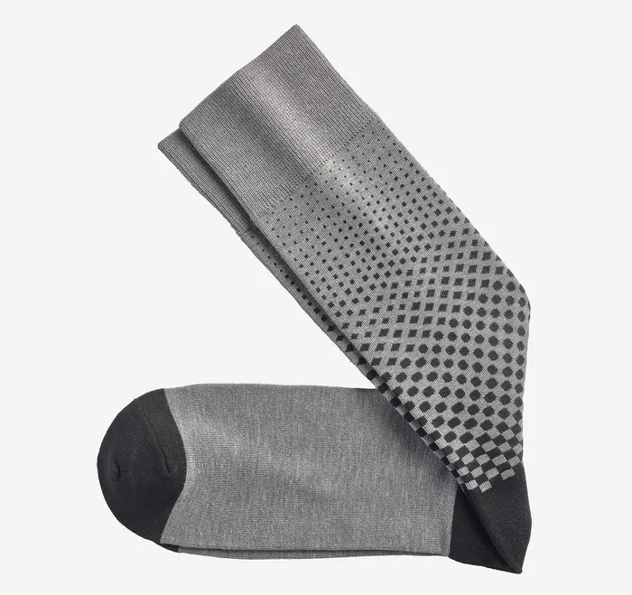 Men Gradient Polka Dot Socks Gray Socks Johnston and Murphy