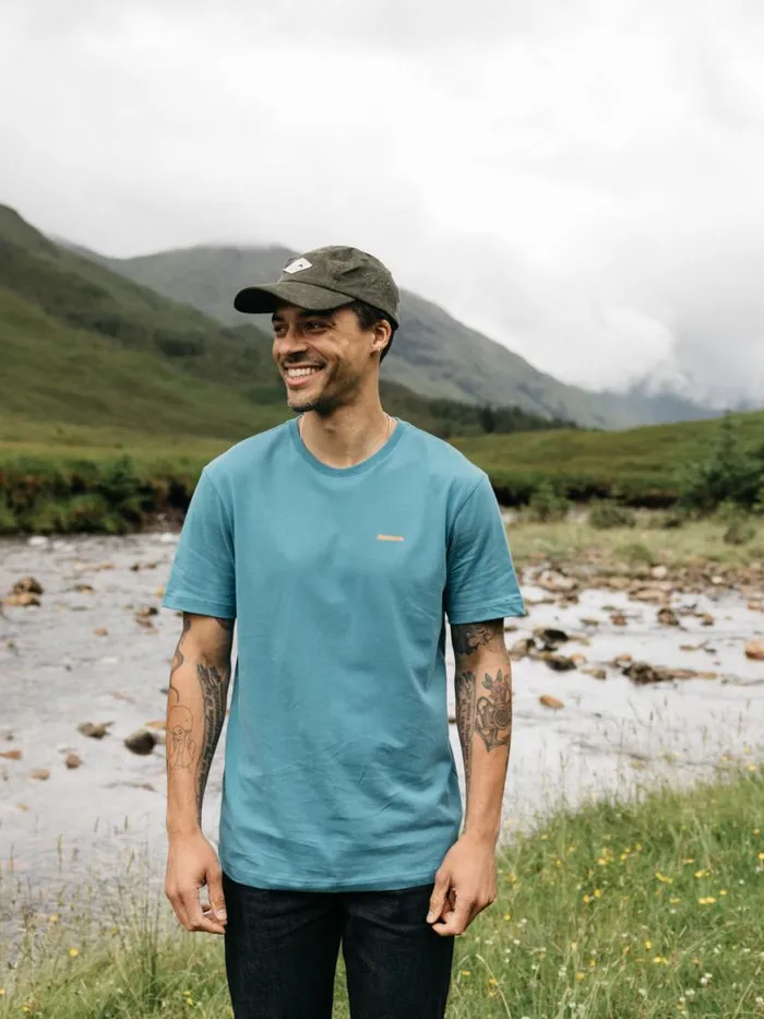 Men Harlyn Logo TShirt Ocean Storm Finisterre TShirts