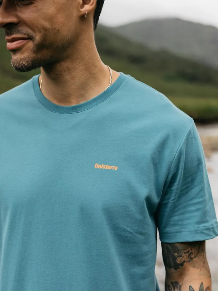 Men Harlyn Logo TShirt Ocean Storm Finisterre TShirts