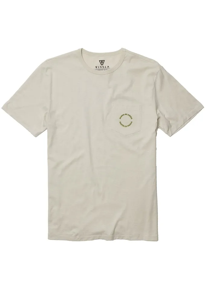 Men Hasta La Vissla Organic Pkt Tee Bone Eco Tees Vissla Men Hasta La Vissla Organic Pkt Tee Bone Eco Tees Vissla