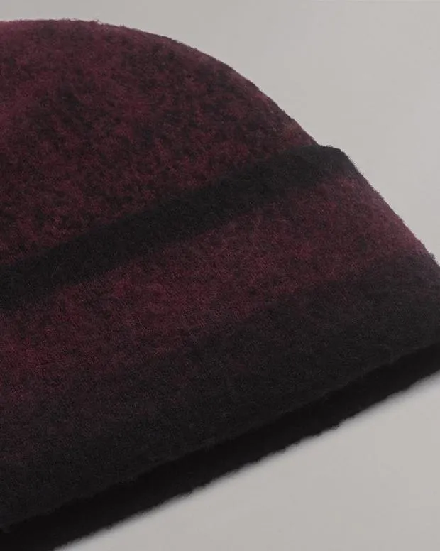 Men Hats and Gloves Rag and Bone Downing WoolBlend Beanie Burgundy Multi