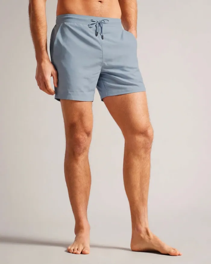 Men HILTREE 8211 Plain Swim Shorts Medium Blue Ted Baker Swimwear and Beachwear