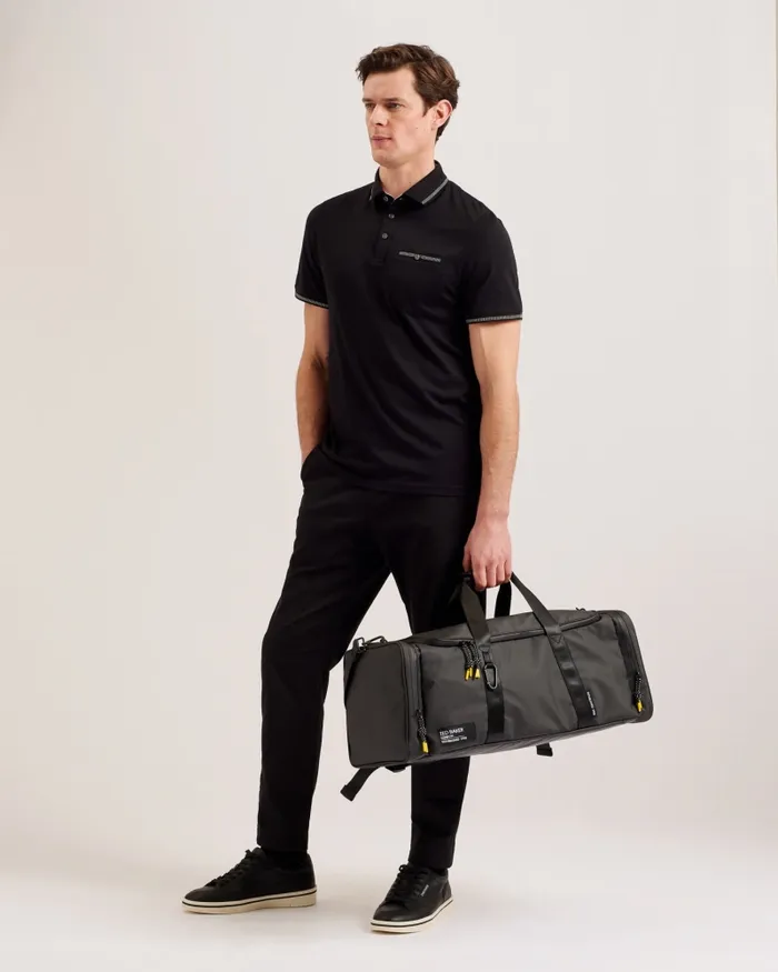 Men HYKE 8211 Rubberised Holdall Jetblack Ted Baker Holdalls and Weekend Bags