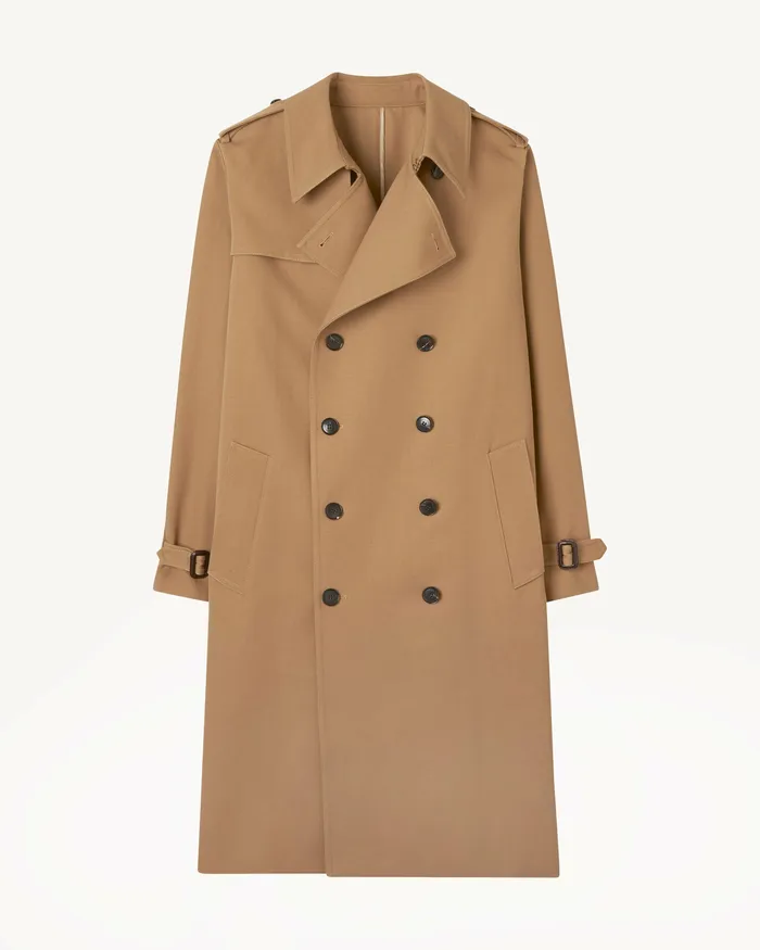 Men Jackets and Coats Nili Lotan TRENTON TRENCH COAT Black