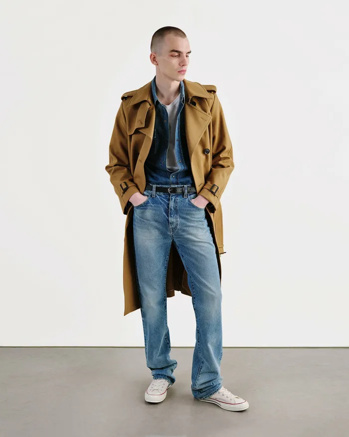 Men Jackets and Coats Nili Lotan TRENTON TRENCH COAT Black