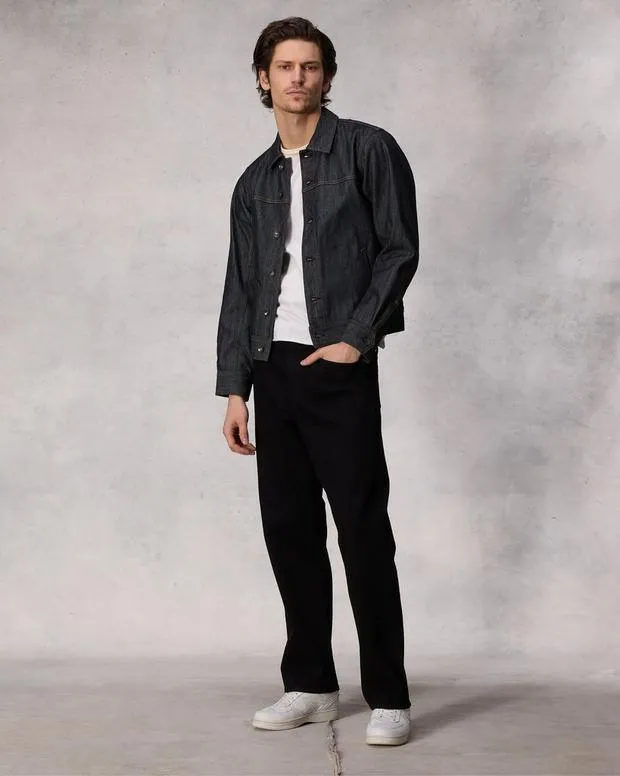 Men Jeans Rag and Bone Fit 4 Straight Fit Jean Authentic Stretch Denim Black