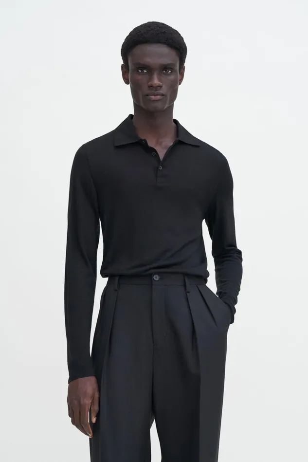 Men Jersey Polo Shirt Black Filippa K TShirts