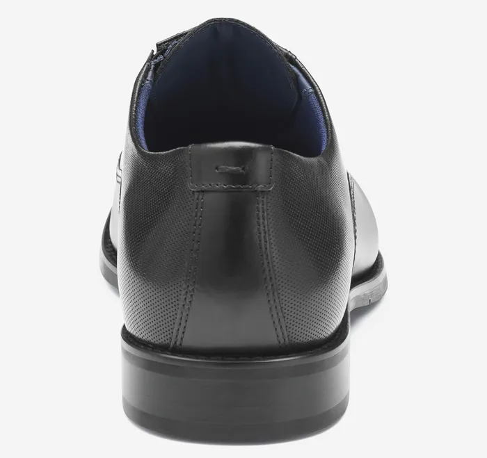 Men Johnston and Murphy Landry Cap Toe Black Full Grain LaceUps
