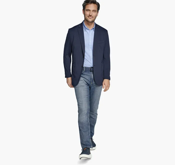Men Johnston and Murphy XC Flex Knit Blazer Navy Apparel