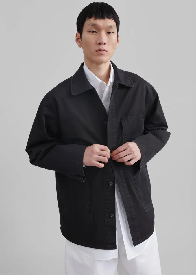 Men Julien Utility Jacket 8211 Black The Frankie Shop Outerwear
