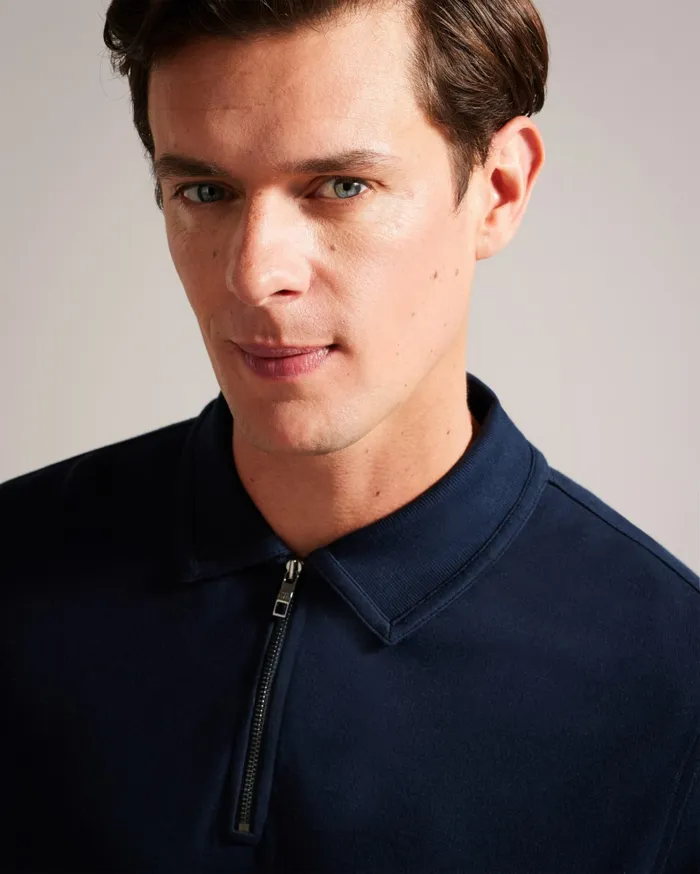 Men KARPOL 8211 Long Sleeve Modal Polo Shirt Navyblue Ted Baker Jumpers and Knitwear Men KARPOL 8211 Long Sleeve Modal Polo Shirt Navyblue Ted Baker Jumpers and Knitwear