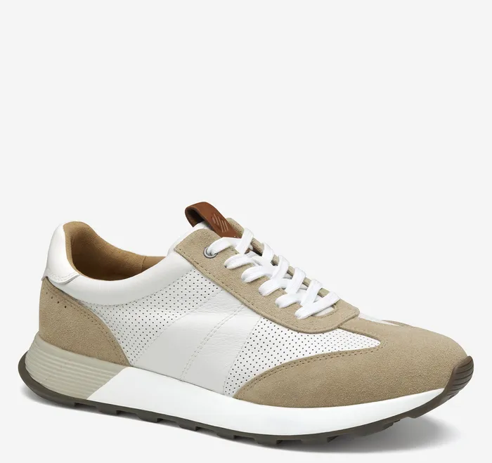 Men Kinnon TToe Sand SuedeWhite Full Grain LaceUps Johnston and Murphy
