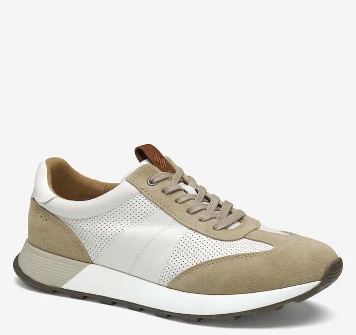 Men Kinnon TToe Sand SuedeWhite Full Grain LaceUps Johnston and Murphy