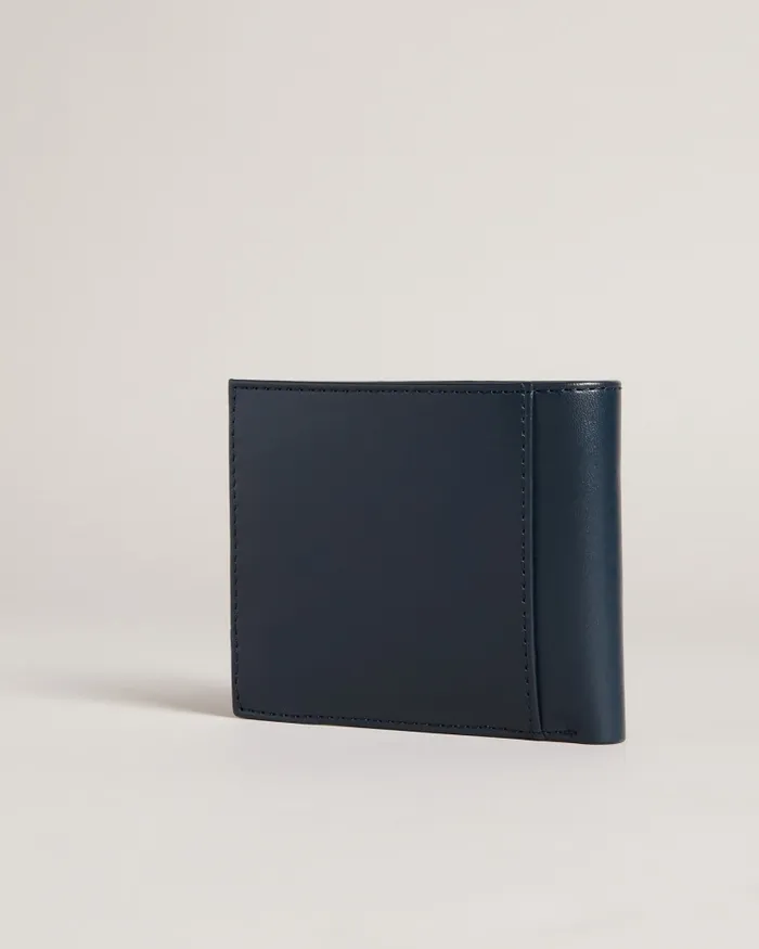 Men KORNERR 8211 Metal Corner Bifold Coin Wallet Navy Ted Baker Wallets and Cardholders