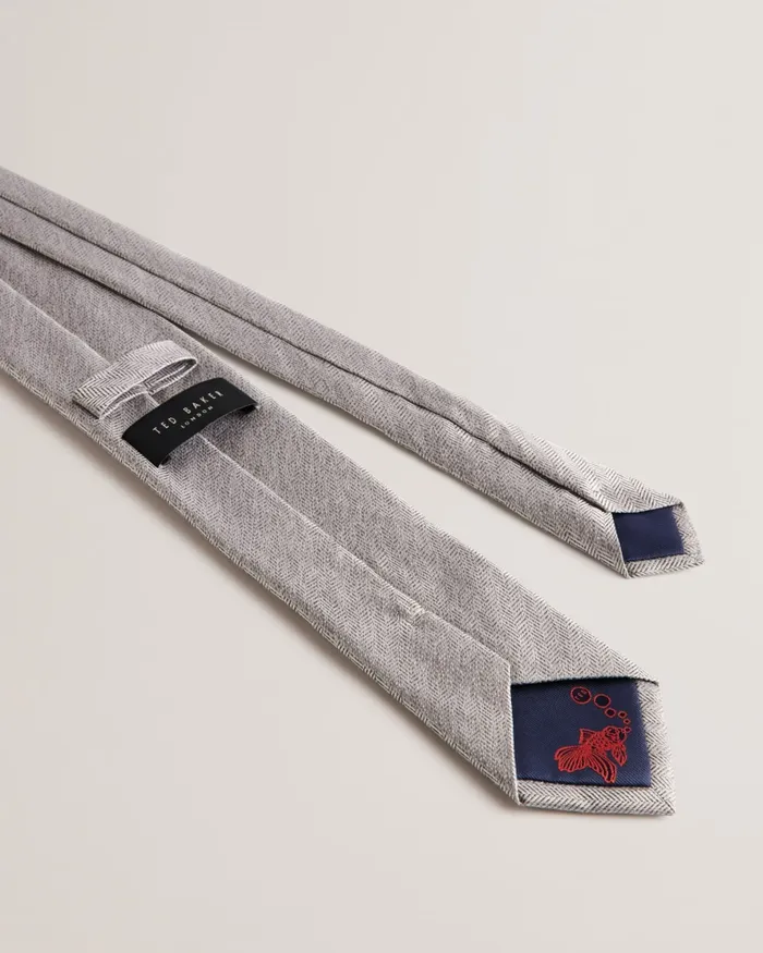 Men LEYTONE 8211 Herringbone Silk Tie Silver Ted Baker Ties and Bowties Men LEYTONE 8211 Herringbone Silk Tie Silver Ted Baker Ties and Bowties
