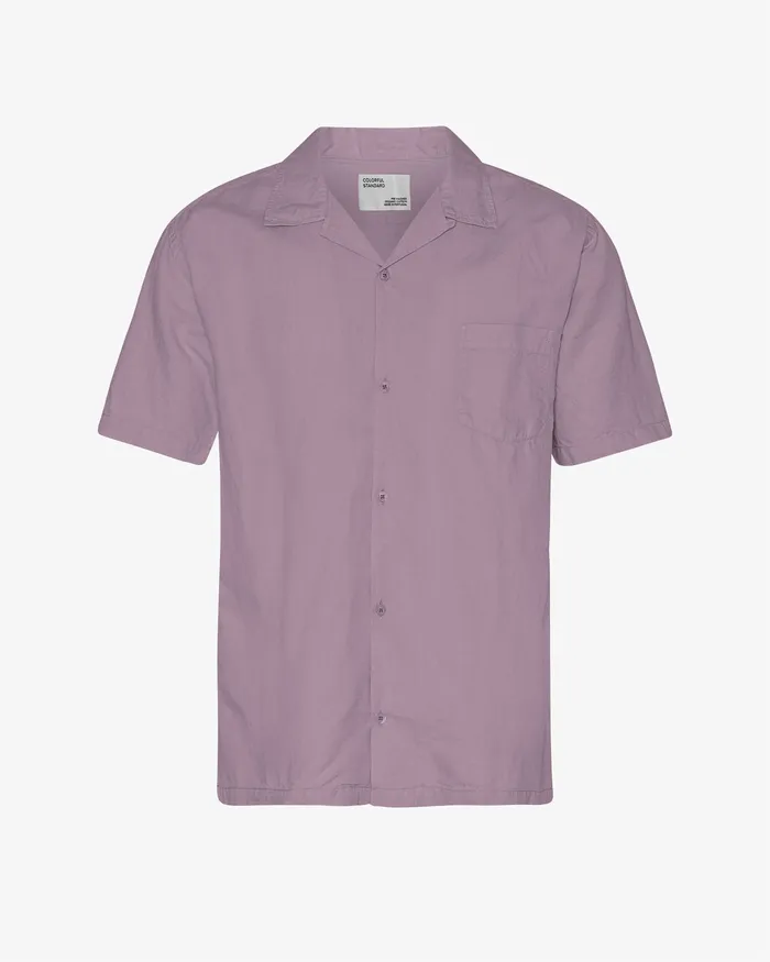 Men Linen Short Sleeved Shirt 8211 Pearly Purple Shirts Colorfulstandard