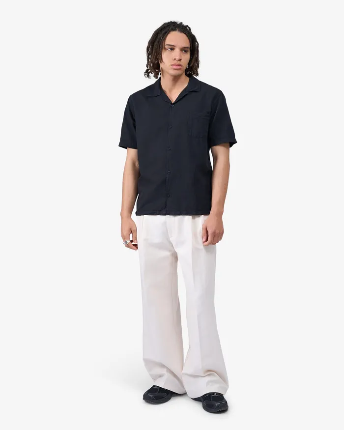 Men Linen Short Sleeved Shirt 8211 Pearly Purple Shirts Colorfulstandard