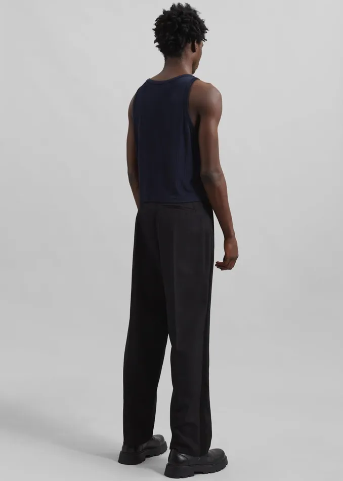 Men Louis Gabriel Nouchi Fluid Ribbed Tank Top 8211 Night Blue The Frankie Shop Tops